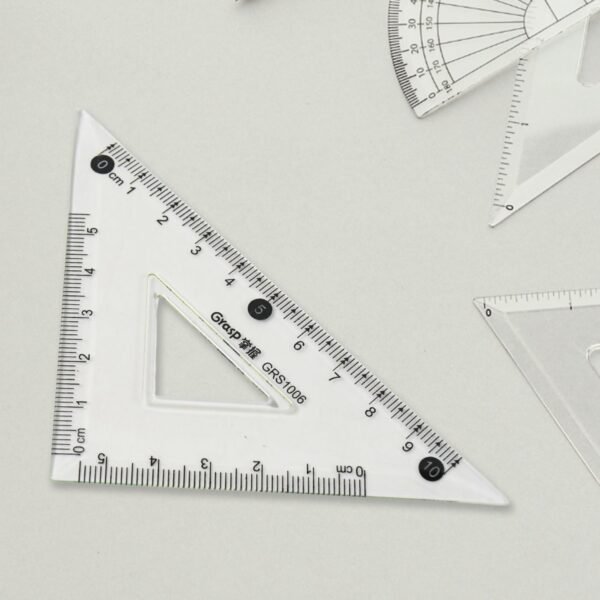 4-Piece Geometry Set, Triangle Ruler Protractor Straight Ruler
