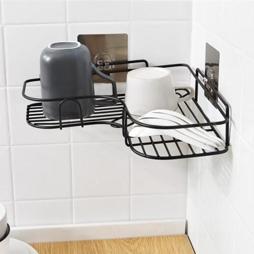02_687e1f4c-362e-4b38-b160-95d4962031d9.jpg Self-Adhesive Kitchen-Bathroom Corner Shelf Organiser Storage Rack
