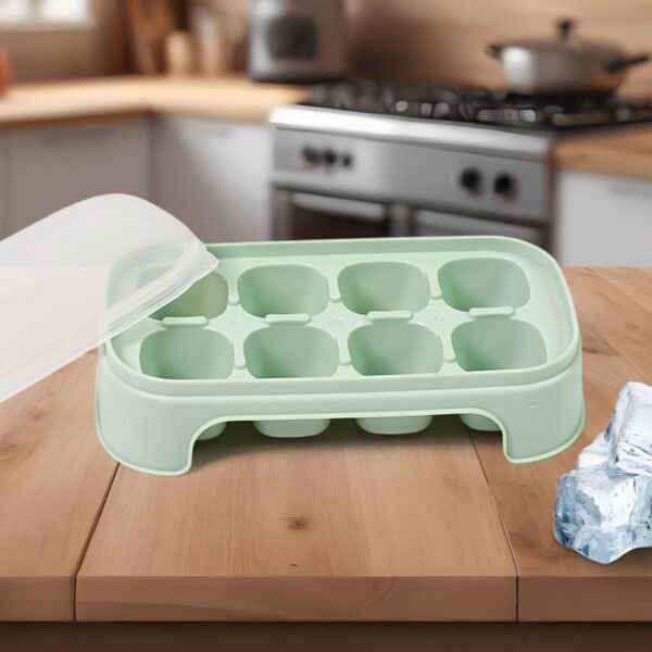 02_68e289f5-6621-4559-bdaa-af164c213182.jpg Ice Mold, 8 Grid Food Grade Portable Plastic Ice Tray (1 Pc / 15×8 Cm)