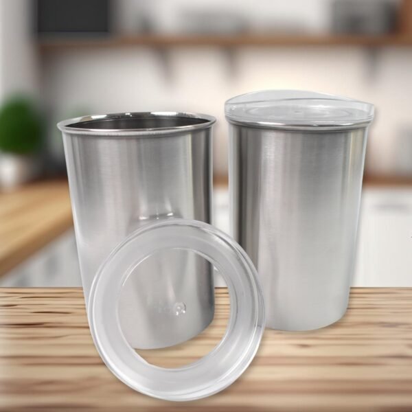 02_6933c0fa-c532-46a8-b32f-dd2ad16191e0.jpg Stainless Steel Airtight Containers with See Through Lid (2 Pc Set / 1000 ML)