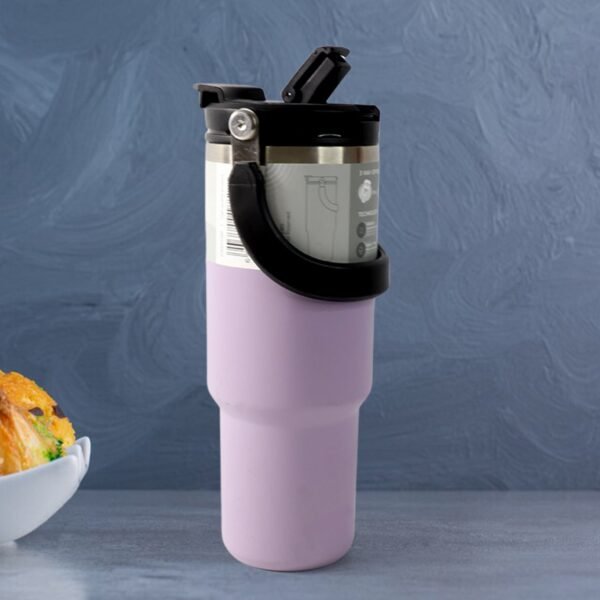 Stainless Steel Vacuum Insulated Coffee Mug with Straw & Tumbler (900 ml)