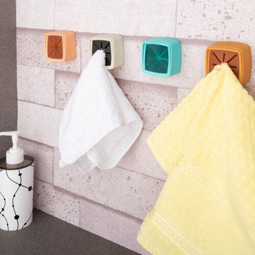 02_69f92608-8d12-4410-ab5c-824265f76f88.jpg 4 Pc Towel Holder – Easy Wall Mount for Bathroom & Kitchen Towel Hanging.