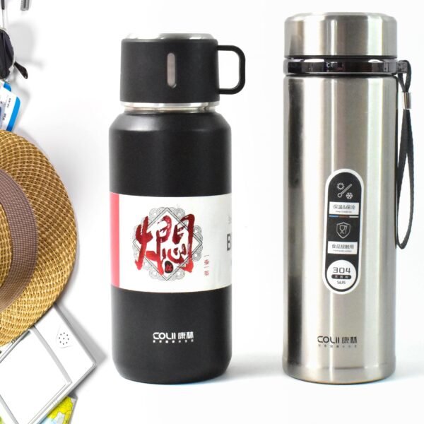 02_6b51a615-1dd2-4728-97cb-59ccaa8171f3.jpg Stainless Steel Vacuum Insulated Water Bottle 900ML Approx (Mix Color)