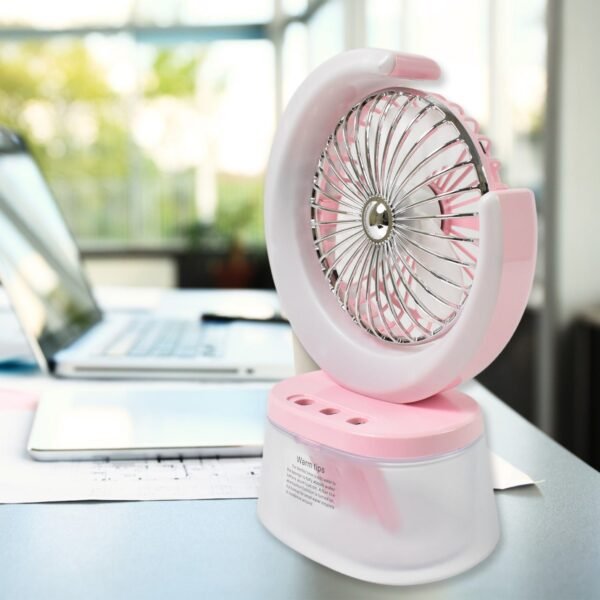 Desktop Fan - Camping Fan LED Light, Humidifying Fan (1 Pc / Plug & Play Fan)