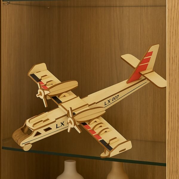 3D Wooden Aircraft Puzzle DIY Assembly Kit (Mix Design – 1 Set)
