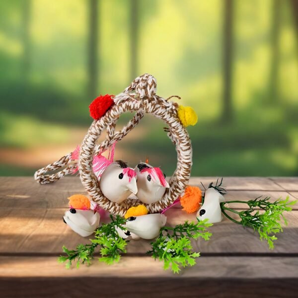 02_6ee811aa-c5bb-435c-b07f-eeda0c479df6.jpg Artificial Bird Nest Wall Hanging Home Decor Showpiece (1 Pc, Mix Color)
