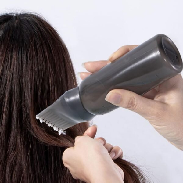 02_70f9c43f-085e-4427-967e-8d411d562eb2.jpg Comb Applicator Bottle, Hair Oil Applicator Bottle for Hair Dye Bottle Applicator Brush with Graduated Scale, Professional Brush Applicator Comb Hairdressing Coloring Styling Tool (1 Pc), Hair accessories