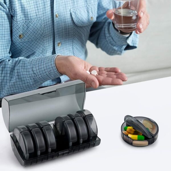 Weekly Pill Organizer 2 Times a Day Travel 7 Day Pill Box