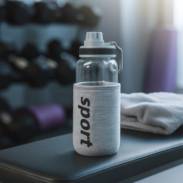 02_72a0f02d-ab3c-4fa2-903b-37712469185b.jpg Sports Water Bottle with Protective Sleeve - (1 Pc / 700 ML)