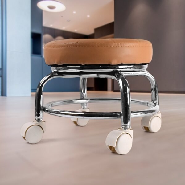 02_73020e93-b48e-4fd5-817b-b842ec31509f.jpg Heavy Duty Steel Base Round Rolling Stool with Wheels Pedicure Stool (1 pc)