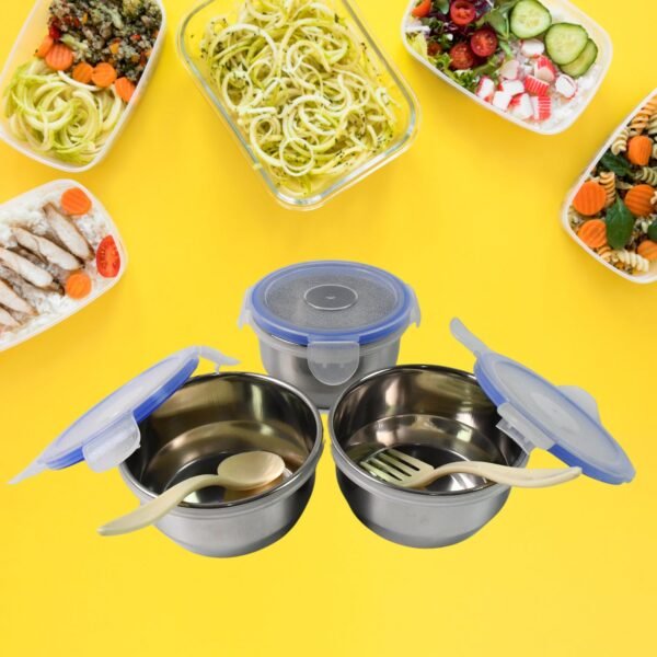 02_7320bdf4-7d71-4aa6-95ca-c2854658f5cb.jpg Compact Stainless Steel Airtight Lunch Box Set - 4 pcs (3 Leakproof 1 Bottle)