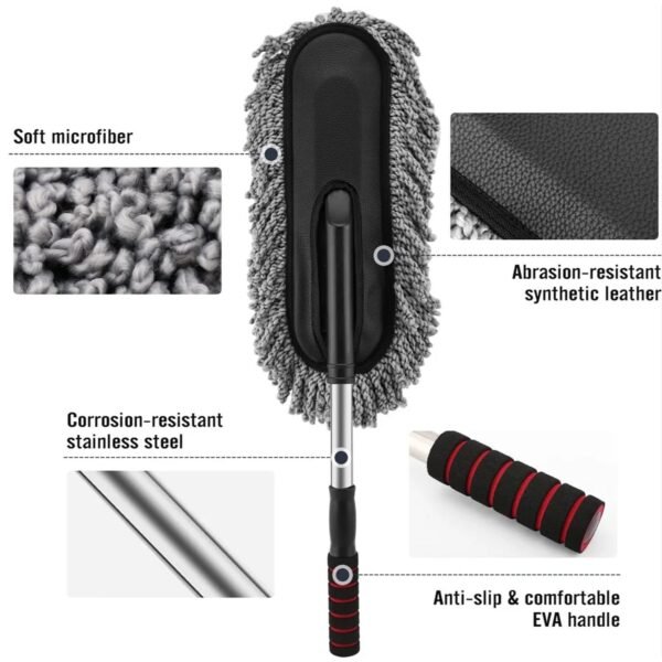 Car Dust Brush – Gentle Cleaning Tool for Interior & Exterior, Car Duster (1 Pc)