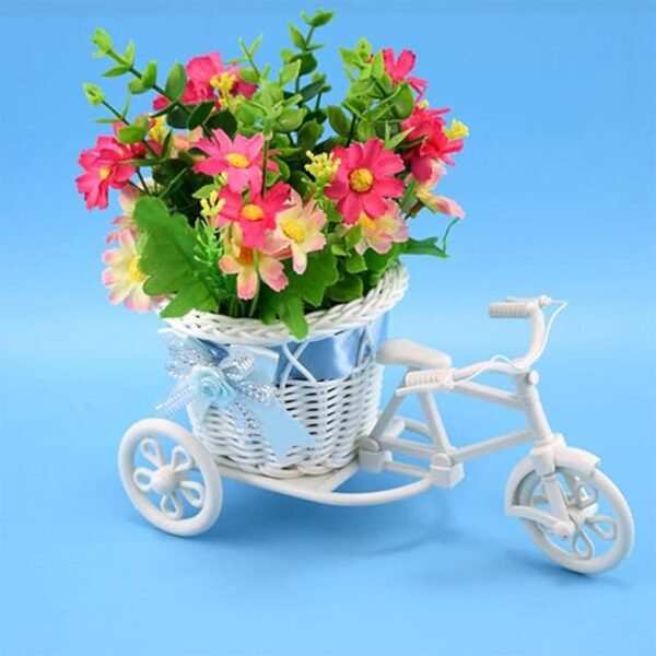 02_745a5564-c16c-4639-975a-a24c09dd2727.jpg Plastic Cycle Flower vases for Home decor; Bicycle Flower Pot Stand
