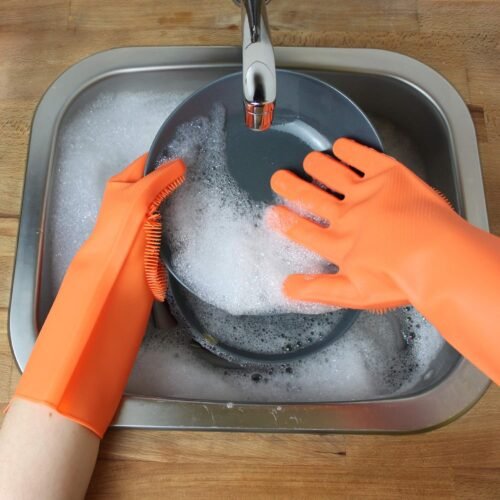 Gloves Magic Silicone Dish Washing Gloves (1 Pair)