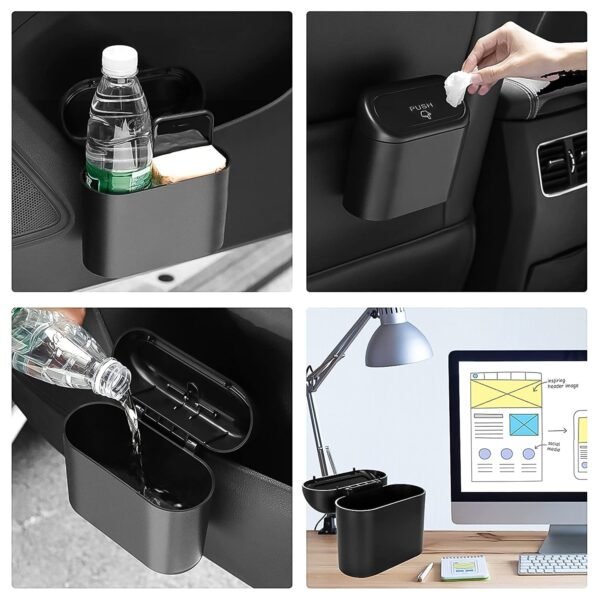 02_76335291-87e1-4b17-93d0-aa5a9d87e60a.jpg Plastic Mini Car Trash Can / Bin with Lid (1 Pc / With Brown Box)