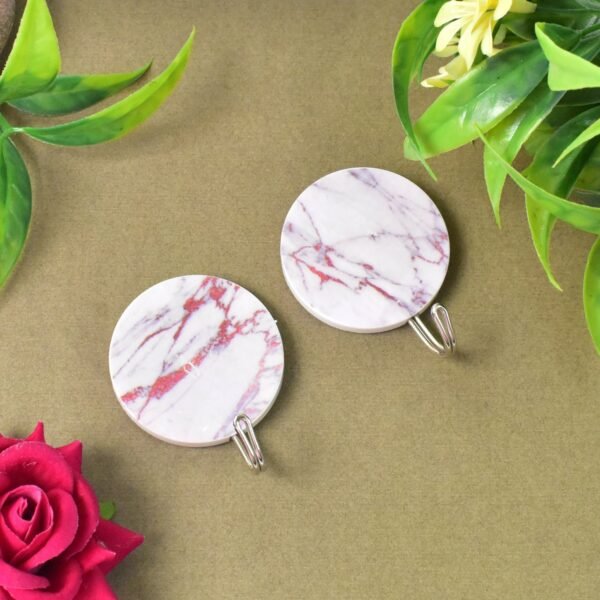 Multipurpose Strong Round Hook Self-Adhesive hooks (2 Pc Set)