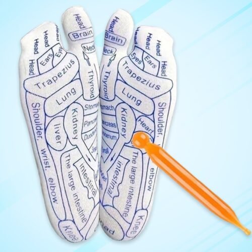 Full Reflexology Acupressure Therapy Socks Set (1 Set)