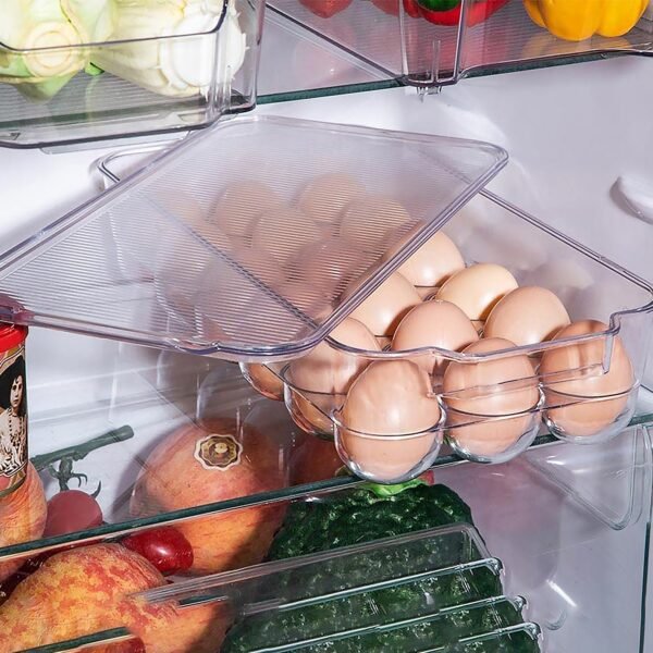 Plastic 18 Cavity Egg Storage Box Or Egg Trays For Refrigerator