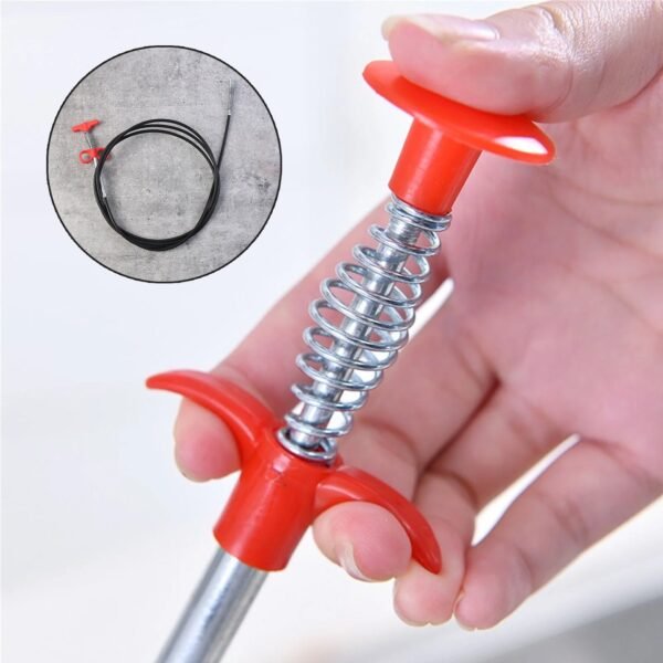 Flexible Spring Drain Cleaning Tool with Hand Grip (1 Pc / 298 Cm)