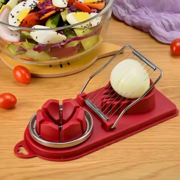 2 In 1 Egg Slicer, Egg Cutter For Hard Boiled Eggs (1 Pc)