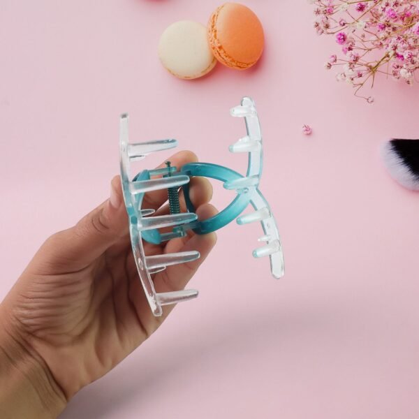 Plastic Hair Clamp Grip, Simple Matte Hair Barrette Clamp (12 Pc /  Mix Design)