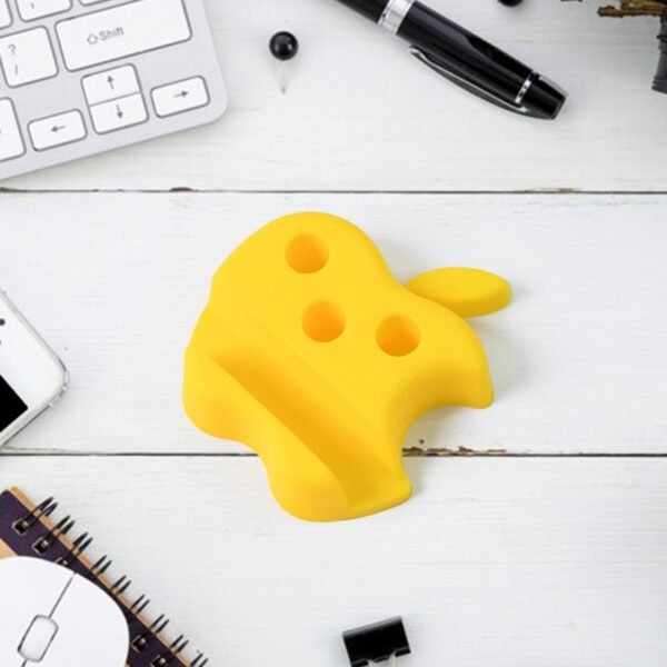 02_7ecb9669-f835-4557-8e33-2f66a84a7c16.jpg Multi-Functional Apple-Shaped Plastic Mobile Stand with Pen Holder (1 Pc / Mix Color)