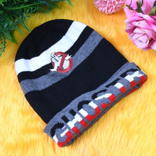 Cap for Winter Woolen Knitted Black Inside Fur Caps (1 Pc / Mix Design & Color)