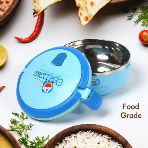 Single Layer Doraemon Steel Lunch Box – Premium Lunch Box for Office & School