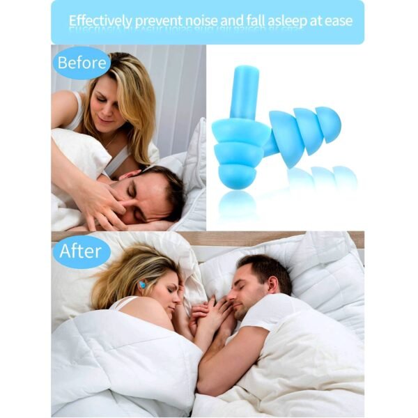 Safety Ultra Soft Foam Ear Plugs Reusable for Sleeping Travel  2 Pc