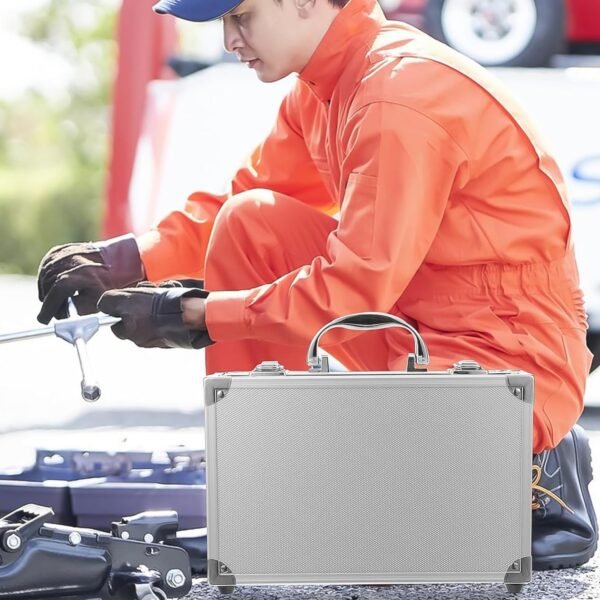 Aluminium & Wooden Multipurpose Portable Suitcase (45×29×20 Cm / 1 Pc)