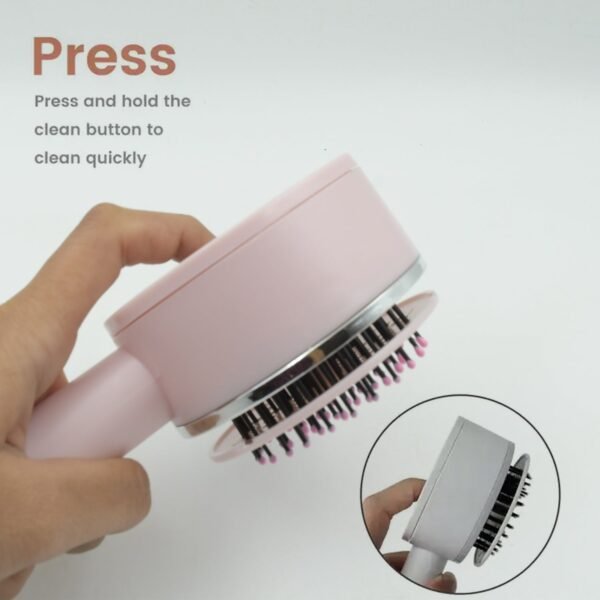 Air Cushion Massage Brush with Long Handle & Self-Cleaning Detangling Comb