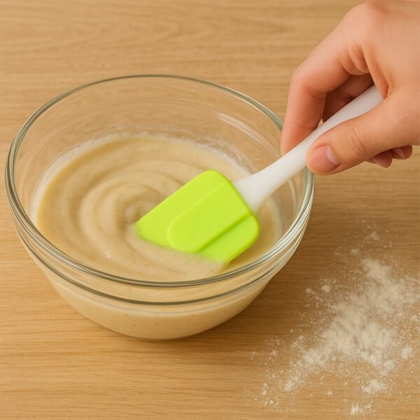 02_892cc5ec-93ea-4e61-ac2a-e05d8ee42d8b.jpg Silicone Cooking Spatula for Baking (1 Pc / 18 Cm / Mix Color)