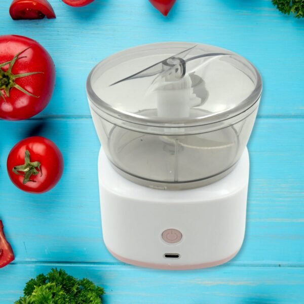 02_8c092438-d6f6-46ca-ae24-0dd6cb4bf001.jpg Portable Mini Food Processor Chopper Electric Veggie Chopper 3 Blades With Charching Cable Type C, Vegetable Chopper, Garlic Chopper Food Grinder for Chopping Ginger, Pepper Chili, Onion, Fruit, Meat
