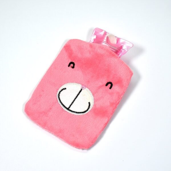 Pink Hot Water Bag with Cover Relief for Neck