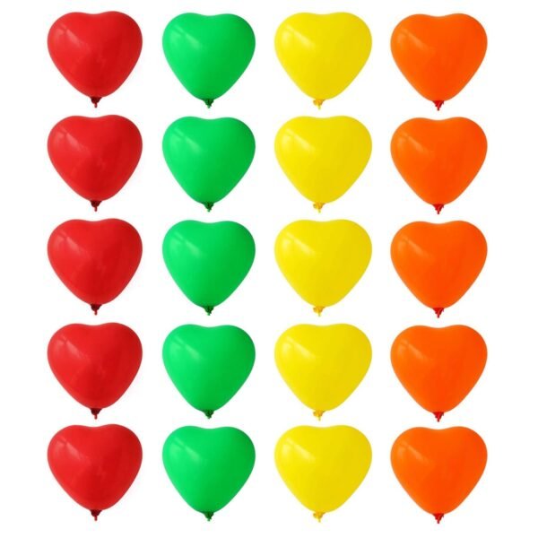 Heart shaped balloons Kinds of Rainbow Party Latex Balloons (20 Pcs Set)