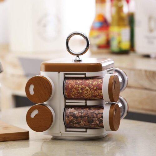 Ganesh Storewell Plastic Spice Rack - Set of 8