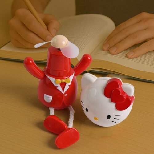 USB Cartoon Character Mini Table Fan for Kids (1 Pc)