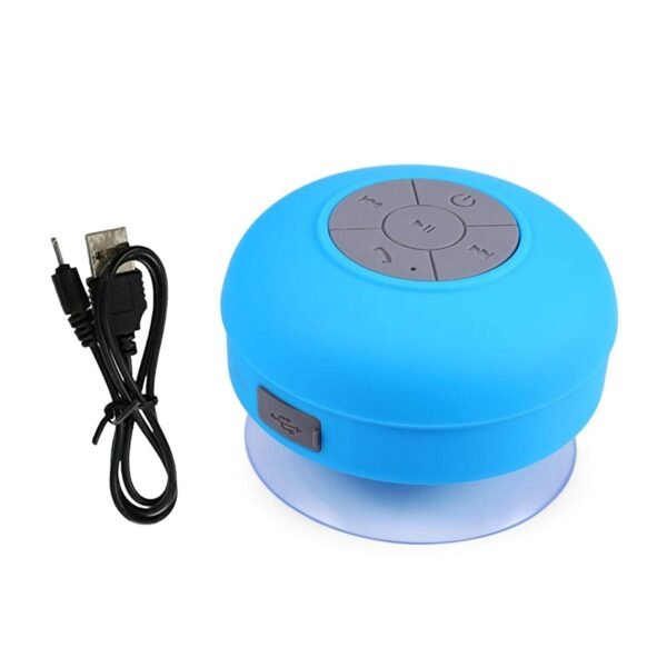 Mini Waterproof Hands-Free Bluetooth Speaker with MIC Suction Cup (1 Pc)