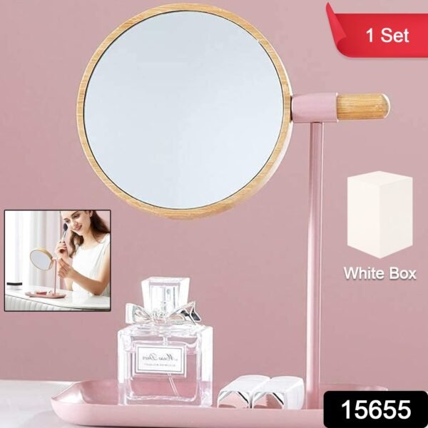 Modern Round Tabletop Makeup Mirror (1 Set)