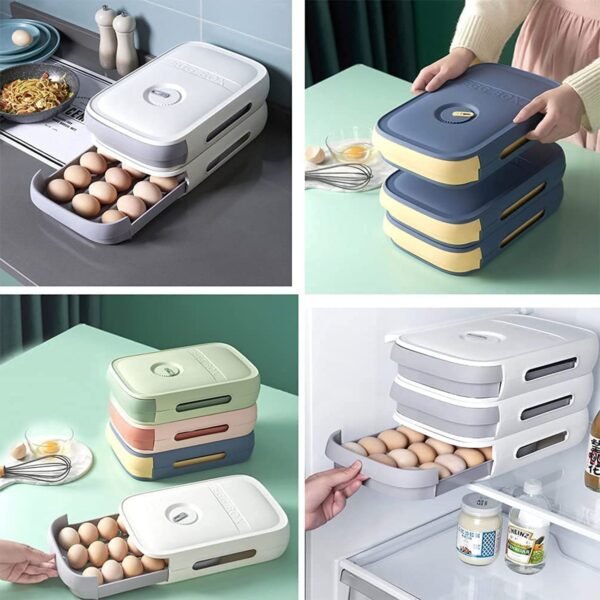 02_a2ad221d-0a32-4216-878d-facba03c47c8.jpg Plastic Egg Storage Box Drawer Style Fridge Organizer Tray (1 Pc)
