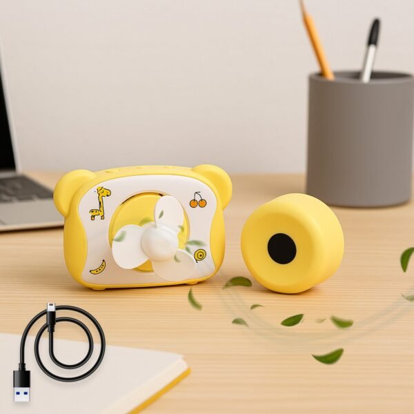 02_a54368df-4893-47a3-b0a8-fb40660cd946.jpg Cute Bear-Shaped Mini Rechargeable Fan (1 Pc)