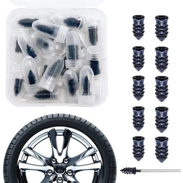 Tire Repair Rubber Nail Car Tire Repair Nails Tire Repair Rubber Screws, (10 Pcs Set)
