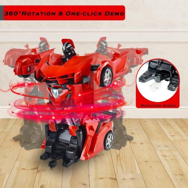 02_a8bc6a7a-78aa-4fcd-82b6-dabc6e603f57.jpg 2 In 1 Automatic Robot Converted Remote Control Car With Light (1 Pc)