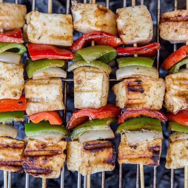 Square Stainless Steel Barbecue Grill with Wooden Handle