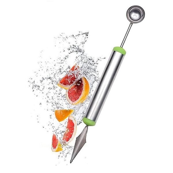 Multifunctional 2 1 Melon Baller - Stainless Steel Dig Scoop Fruit Carving Knife