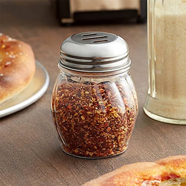 Apex Oregano & Chilli Flakes Dispenser Set 2 Pcs Plastic Spice Shaker with Steel Lid