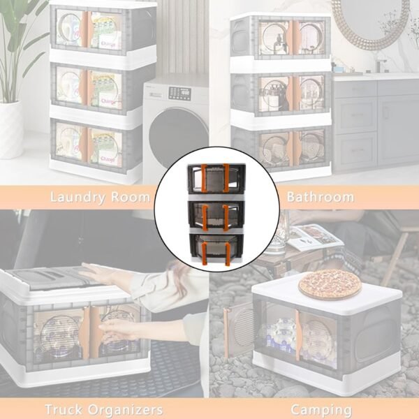 Plastic Folding Wardrobe Storage Organizer (3 Layer / 1 Pc)