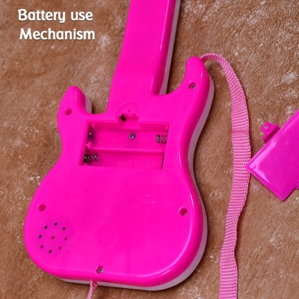 Battery Operated Musical Instruments Mini Guitar Toys and Light for 3+Years Old Kids