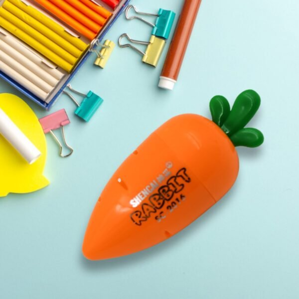 Student Pencil Sharpener Cartoon Carrot Design Suitable for Kids  Stationery 1 Pc