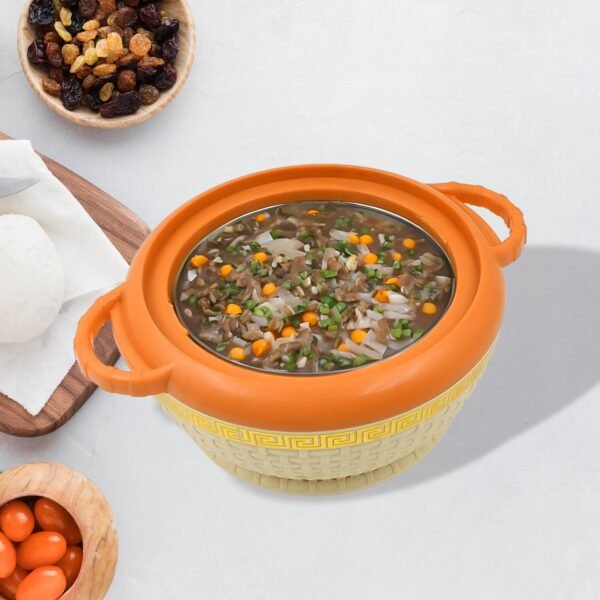 Insulated Hot Pot Inner Stainless Steel Serving Casserole with Lid (800 ML Approx)
